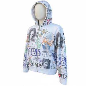 Trending Manufacturer Custom High Quality Distressing Streetwear DTG Stone Washed Patch Hoodie 100%Cotton Zipup Boxy Men Jacket - Product Image 5