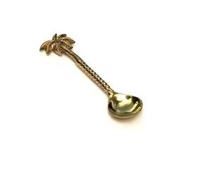 Home Decor Polished Brass <b>coffee</b> <b>Spoon</b> Set Hotel Kitchenware Catering Usage Solid Cutlery <b>Spoon</b> Flatware Set - Product Image 3