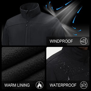 Veste softshell imperméable coupe-vent à 3 couches avec capuche Fourniture OEM Vêtements de travail élégants de style doudoune pour la randonnée en plein air Vestes pour hommes - Product Image 2