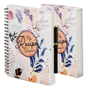 Mon journal de recettes 8.5x11 cahier de cuisine à spirale Livre de recettes vierge à écrire dans vos propres recettes