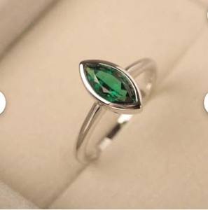 Anillo de piedras preciosas con forma de marquesa de Calcedonia rosa de 8x16mm, joyería chapada en oro de Plata de Ley 925 para Año Nuevo, conjunto de bisel, joyería - Product Image 3