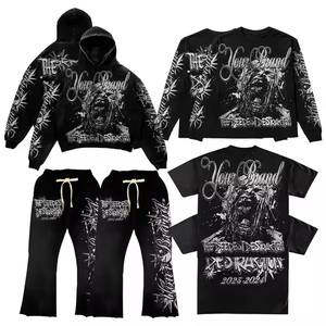 Conjunto Deportivo de Dos Piezas para Hombre, Sudadera con Capucha y Pantalones Deportivos de Estilo Jogger, Color Sólido, con Logotipo Personalizado - Product Image 2