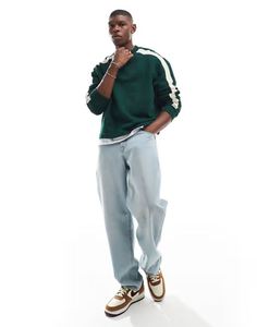 Sweat-shirt surdimensionné en coton de grande qualité pour hommes, sweat-shirt en éponge française, col ras du cou, épaules tombantes, streetwear, sweats à capuche - Product Image 2