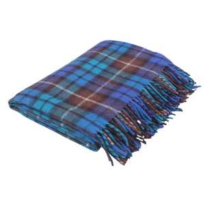 Manta de lana azul Buchanan de moda suave y cómoda de gran oferta adecuada para uso en invierno - Product Image 3