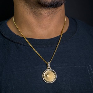 D'VINS JEWELS Colgante Hip Hop con Foto, Oro 14K, Diamantes Cultivados en Laboratorio, Estilo Iced Out, Regalo Unisex para Boda, Fiesta, Aniversario - Product Image 2