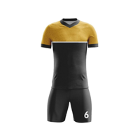 Ensemble de maillots de football personnalisés à séchage rapide, col en V, imprimés par sublimation, en polyester, nouveau design, maillots de football unisexes, short d'équipe