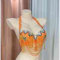 Nouveau design Ensemble de soutien-gorge pour femmes Costume de danse du ventre perlé avec qualité d'exportation
