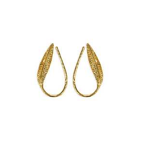 2024 vente en gros luxe personnalisé indien audacieux grosses boucles d'oreilles texturées plaqué or bijoux de mode étanche à l'eau cerceaux mode boucle d'oreille - Product Image 2