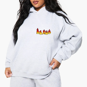 Sudaderas con Capucha para Mujer al por Mayor, 100% Algodón de Alta Calidad, Logotipo Bordado Personalizado, Sudadera Urbana Gruesa de 400 g/m² - Product Image 1