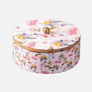 Caja Chapati decorativa redonda moderna, cazuela de Material de madera de primera calidad con tapa para decoración de hogar y mesa de comedor - Product Image 4