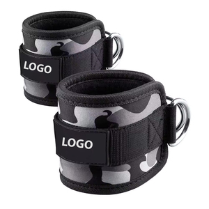 Sangles de cheville en néoprène de qualité professionnelle avec logo personnalisé Support de ceinture en matériau PU pour des entraînements de Machine à câble de gymnastique sûrs - Product Image 1