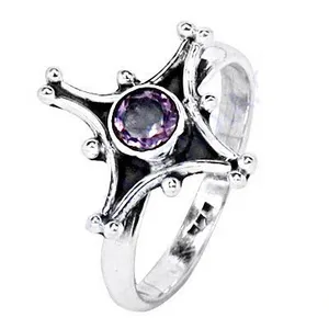 925 Silver <b>Gold</b> Plated Amethyst Vintage Bezel Set <b>Cocktail</b> <b>Ring</b> for Women Gemstone Jewelry Gift Elegant and Luxurious - Product Image 1