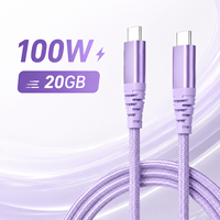 Cable USB C PD de 1m SML, 100W 20V 5A, Blindado, Alta Velocidad de Datos para Teléfono Móvil y Computadora con Chip E-mark, Dispositivo Inteligente, Pedido OEM ODM