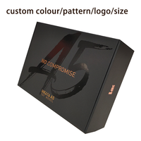 Boîte en carton noir personnalisée de haute qualité pour l'expédition, avec impression UV et logo, pour vêtements, petite boîte en carton
