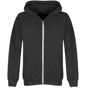 Sudadera con capucha de ropa de calle estilo cremallera completa 100% algodón peso pesado logotipo personalizado chaqueta con cremallera azul de alta calidad sudaderas con capucha en relieve - Product Image 2