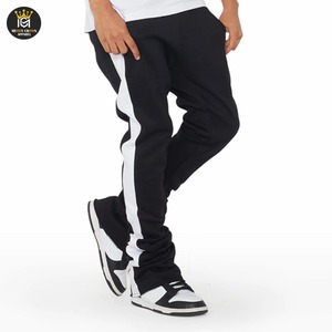 กางเกงวอร์มขาบานด้านข้างของผู้ชายกางเกงแบ็กกี้ทรงหลวมโอเวอร์ไซส์แบบลำลองสำหรับใส่กลางแจ้ง2026โลโก้แบบกำหนดเอง - Product Image 5