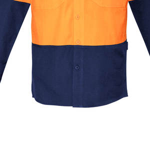 เสื้อทำงานผ้าฝ้ายแขนยาวแบบตาข่ายระบายอากาศได้ดีสะท้อนแสงมองเห็นได้ชัดเจน - Product Image 4