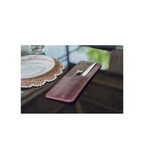 Juego de Cubiertos de Cuero con Estuche de Cuero, Juego de Cuchillo, Tenedor y Cuchara, Juego de Cubiertos y Embalaje de Muestra Gratis - Product Image 3