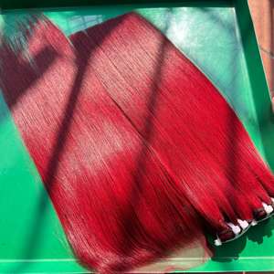 Nouvelle tendance, meilleure qualité cuticule grossière costume paquet de cheveux 99J couleur fournisseur Vietnam Double dessiné cheveux humains droits os cheveux, - Product Image 4