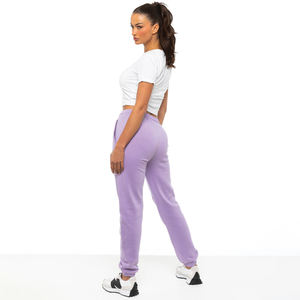 OEM personnalisé femmes lourd jambe large Jogger pantalons de survêtement surdimensionné logo imprimé polaire pantalons de survêtement pour l'hiver taille moyenne devant plat - Product Image 5