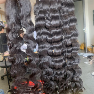Vietnamhairluxury Ocean Extensiones de cabello humano ondulado vietnamita Cabello virgen y Remy Trama única Tejido de cabello de onda profunda - Product Image 1