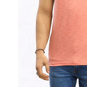 2025 Camiseta de algodón 100% de peso pesado con logotipo personalizado para hombres de primera calidad hecha en Pakistán para adultos - Product Image 3