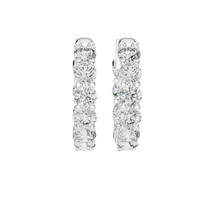 Boucles d'oreilles créoles en diamant de laboratoire 1,6 carat pour femme, clarté VVS-VS EF, or 18 carats, 14 carats, 10 carats et argent 925, moissanite et autres - Product Image 1
