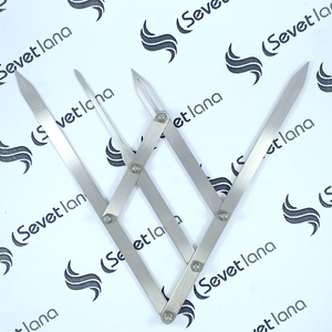 SEVETLANA INDUSTRY ET-01 Règle de précision en acier inoxydable durable pour microblading des sourcils, rapport doré - Product Image 3