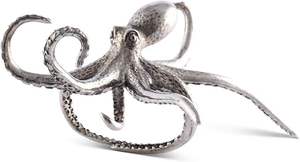 Sculpture élégante en aluminium en forme de pieuvre, artisanale, d'inspiration marine, pièce d'art décorative pour les intérieurs de maisons de luxe - Product Image 6