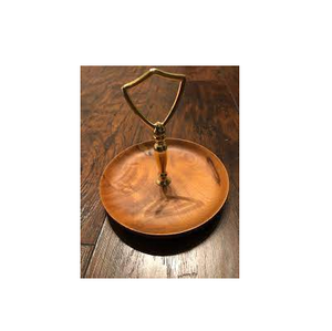 Utilisation en bois durable de bols de ménage pour le saladier avec la poignée en laiton pour la taille adaptée aux besoins du client et la forme ronde - Product Image 3