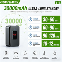 GUPTOMES S15 Rastreador de Ganado con Informe en 1 Minuto, Collar GPS GNSS 4G LTE IP68 de 30k mAh para Ganado Vacuno y Ovino, Seguridad en Ranchos y Granjas, y Grandes Rebanadas