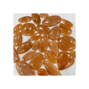 Pierre précieuse en aventurine orange naturelle de haute qualité, forme libre, quartz, cabochon, forme mixte, taille 20-40 mm, pierre pour la fabrication de bijoux - Product Image 6