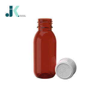 Vietnam Factory PET Round Syrup <b>Bottle</b> 90ml with CR Lid <b>Amber</b> Best Price OEM ODM Service Vietnam Factory M0761 - Product Image 2