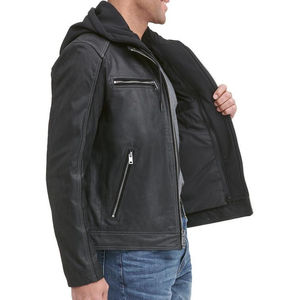 Chaqueta informal de manga larga para hombre, ropa de diario cómoda de cuero suave para las calles de la ciudad, ropa deportiva transpirable impermeable - Product Image 6