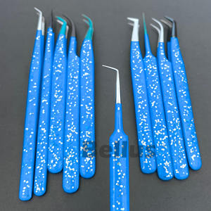 Pince à cils de conception moderne professionnelle avec finition argentée Pointe de précision en acier durable Outil d'extension de cils avec logo personnalisé - Product Image 4