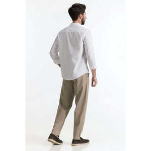 Cotton Linen Casual <b>Shirt</b> MN-CS-SS24-005 <b>Long</b> <b>Sleeve</b> Hooded with <b>Striped</b> Pattern Breathable Poplin Fabric Sizes up to 6XL - Product Image 4