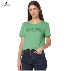 OEM/ODM personalizado camiseta DTG impresión Logo mujer camiseta de gran tamaño de talla grande peso pesado 100% algodón camiseta para mujer - Product Image 5