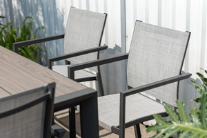 ชุดรับประทานอาหาร6ที่นั่งพร้อมโครงเหล็กสำหรับเฟอร์นิเจอร์กลางแจ้งหรูหรา - Product Image 3