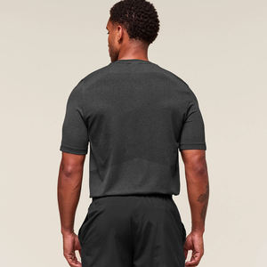 Camiseta Casual de Manga Corta con Cuello Redondo para Hombre, Color Amarillo Sólido, Talla Grande, 100% Algodón, Secado Rápido, Transpirable, Antiarrugas, Logotipo Personalizado en la Parte Delantera - Product Image 2