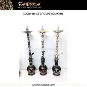 Farida ชุดมอระกู่ขนาดเล็กสุดหรูพร้อมแจกันแก้ว80-90ซม. วัสดุทองเหลืองเคลือบเงาแบบตรง - Product Image 6