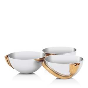 Frutal de acero inoxidable de estilo americano moderno, esmalte brillante con juegos de cuencos de servir elegantes, borde en relieve de fundición para fiesta - Product Image 4