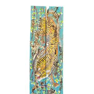 Panel Decorativo Pintado a Mano con Diseño de Tigre, Estilo Clásico, Decoración para el Hogar, Pintura Animal Impresa - Product Image 4