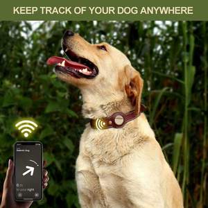 <span class=keywords><strong>Collar</strong></span> de Cuero Premium Personalizable Rosa y Verde para Gato y Perro con GPS y Dispositivo de Rastreo para Airtag - Product Image 3