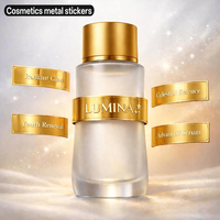 Autocollant en aluminium écologique personnalisé, imperméable, impression UV, vernis sélectif UV, code-barres sensible à la chaleur, cosmétiques de luxe, flacon de parfum