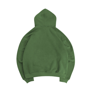 Venta al por mayor sudaderas con capucha para hombre en blanco verde oliva de gran tamaño de peso pesado invierno 460gsm 100% algodón polar transpirable de alta calidad - Product Image 2