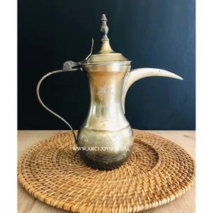 Arabic Brass Metal <b>Turkish</b> Dallah Coffee Pot High Quality and Best Manufacturing in Whole Sale Price Top Selling Dallah Supplies - Product Image 3