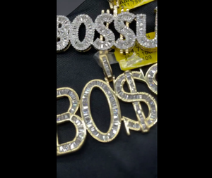 BOOS personnalisé S925 argent 10K/18K or massif VVS Moissanite Hiphop Style glacé lettre pendentif passé testeur de diamant pour nom - Product Image 1