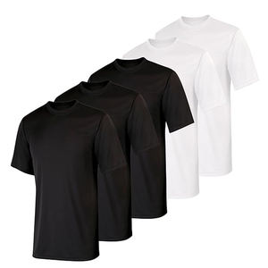 T-shirt pour homme à manches courtes en tissu tricoté, t-shirt personnalisé et conception de logo, col rond, motif uni, t-shirt uni - Product Image 5