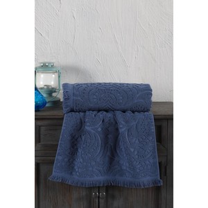 Serviette de toilette Varol Jacaranda 100% coton jacquard à motif damassé, douce et compressée, 50x90cm, pour la maison, la cuisine, l'hôtel, la plage, idéale comme cadeau - Product Image 6