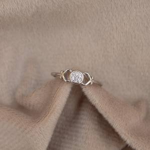 Anillo de Plata de Ley 925, anillo delicado minimalista con joyería estampada 925 para ella - Product Image 1